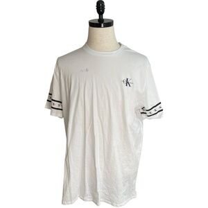Calvin Klein Logo Tape T-Shirt White